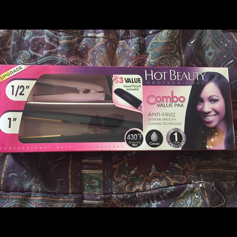Hot beauty professional hair straightener.